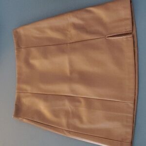 NWT Tan Faux Leather Mini Skirt